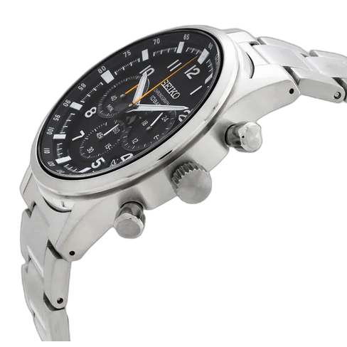Relógio Seiko Sports Cronógrafo 8T63 Aço e Preto