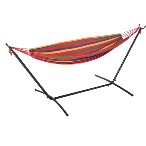 Cama Rede com Suporte de Aço com Altura Ajustável em 6 Níveis - Multicor