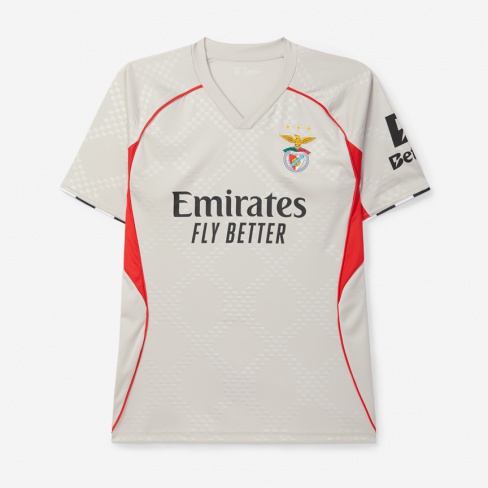Réplica Camisola Alternativa Bege SL Benfica 2025-2026