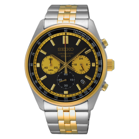 Relógio Seiko Neo Sports Crono 8T63 Preto e Dourado