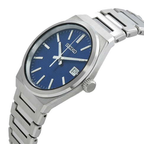 Relógio Seiko Neo Classic 3 Pont. Slim Safira Azul