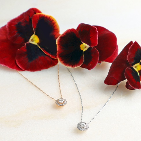 Colar Eternal Halo Ouro e Diamantes
