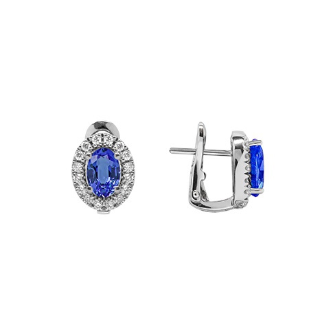 Brincos Moments Ouro Diamantes Safiras