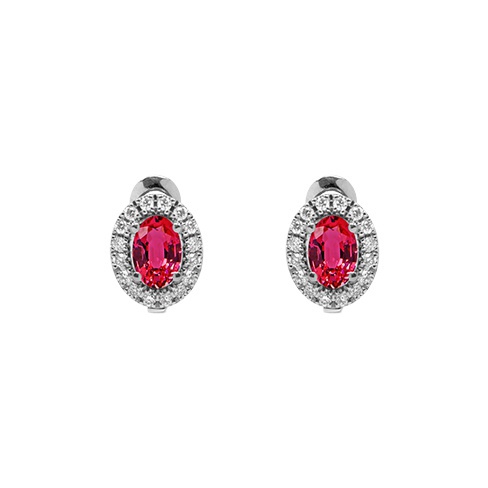 Brincos Moments Ouro Diamantes Rubis