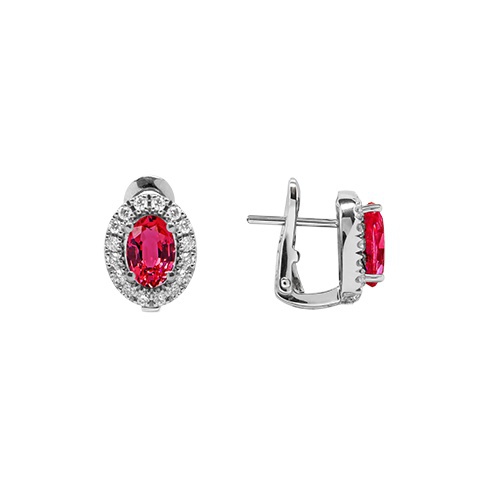 Brincos Moments Ouro Diamantes Rubis