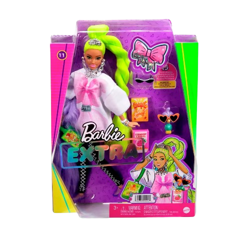 Extra Neon Green Hair com Mascote Barbie HDJ44