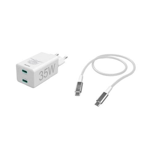 Carregador e cabo USB-C (2 metros)