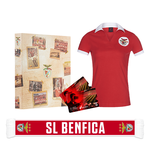Pack Visita com Camisola e Cachecol SL Benfica Mulher