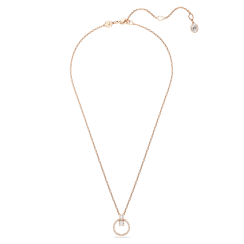 Pingente Constella Lapidação redonda, Branco, Lacado a rosa dourado