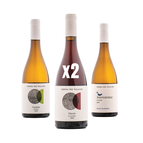 Cabaz 2xVerdelho DO Pico, 2xClarete IG Açores e 2xAmeixâmbar IG Açores